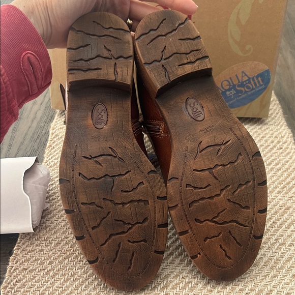 Sofft⭐️NWT Leather Ankle Boots BROCKE Whiskey w/Buckle Size US9/EU40🤎SF0036490 - Picture 11 of 15